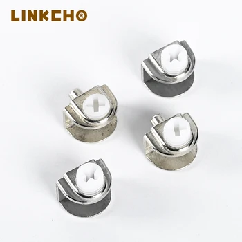 Zinc Alloy LINKCHO Furniture Factory Bathroom Fitting Round Tube Glass Connector Glass Clamp Glass Shelf Support
