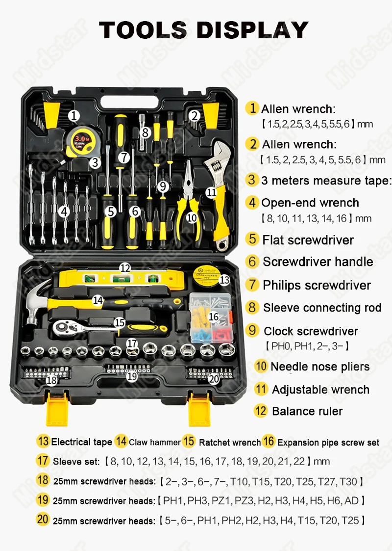 108 pcs tool kit d 4