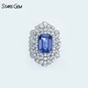 Pendentif saphir 14 carats-bleu royal