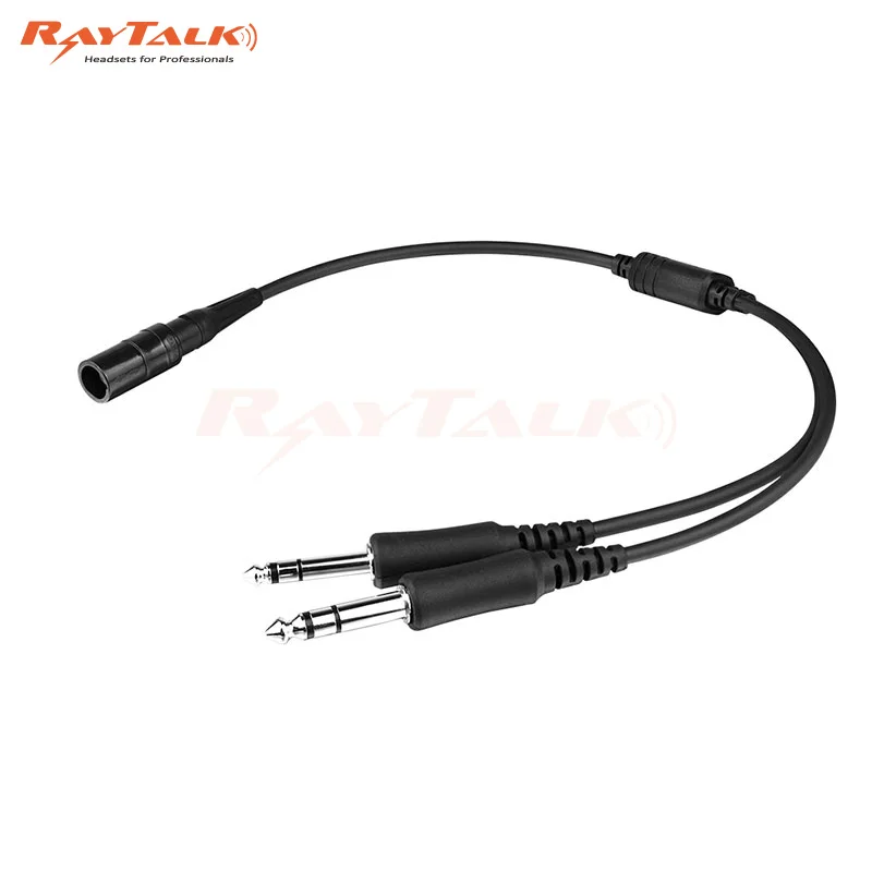 Raytalk Pilot Headset Converter Adapter Cable Dual Plug CB-06 BO.SE A20 to GA PJ-068 PJ-055 Connector Accessories