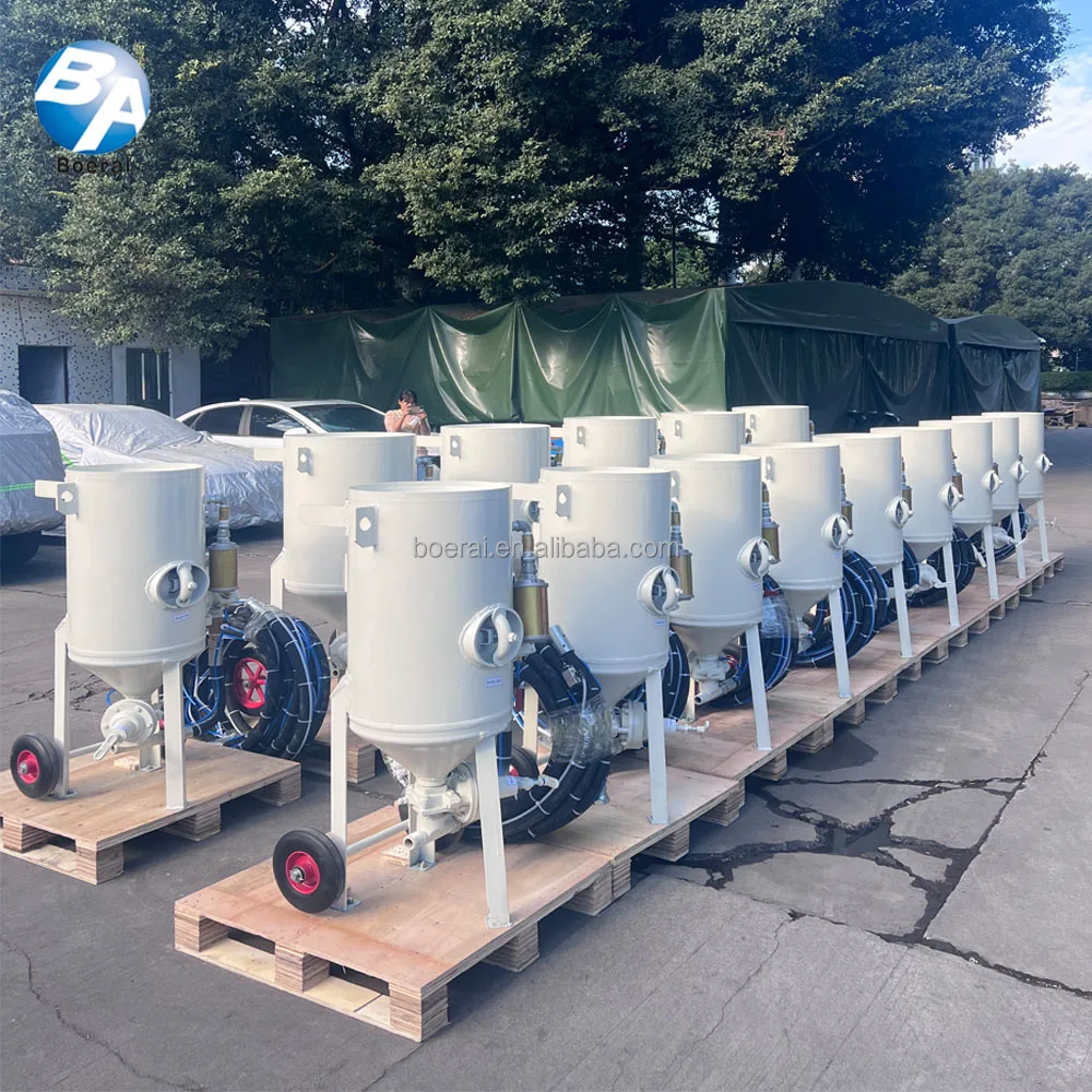 Boat Sand Blasting Equipment with air Filter Sandblast Helmet Open Type Manual and Portable Sandblaster