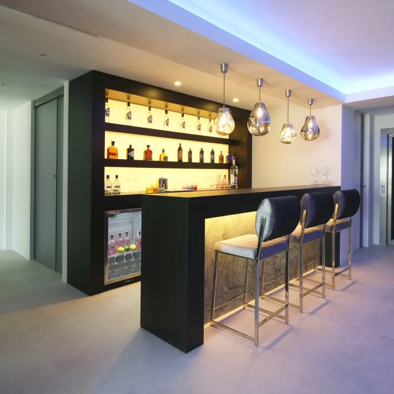 Custom Home Bar Counter Set - Modern Design & Durability