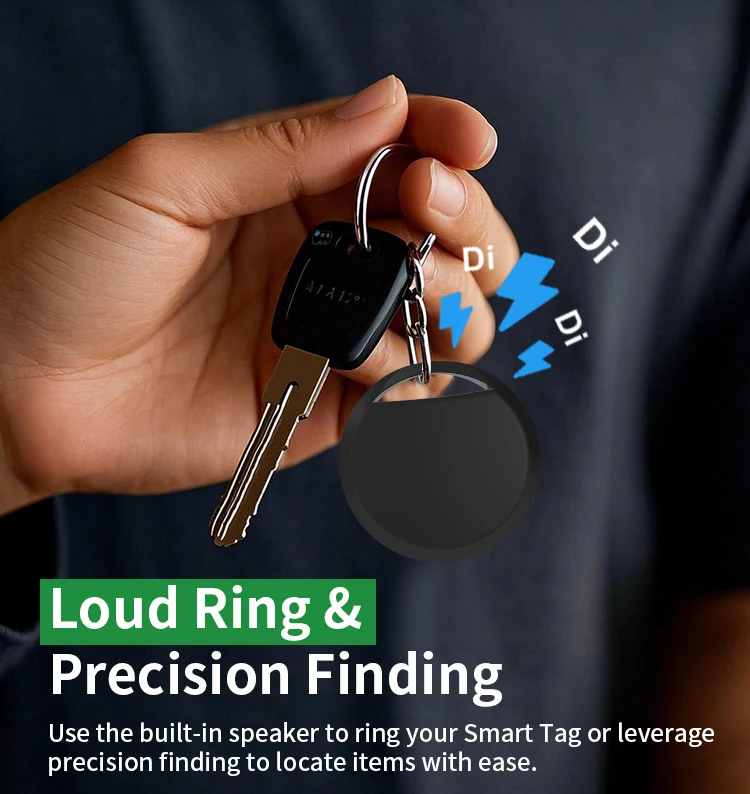 RSH Google Find My Tag Custom Your Logo Smart GPS Tracker Locator Air Tag for Android Key Finder Lugggae Pet Dog manufacture