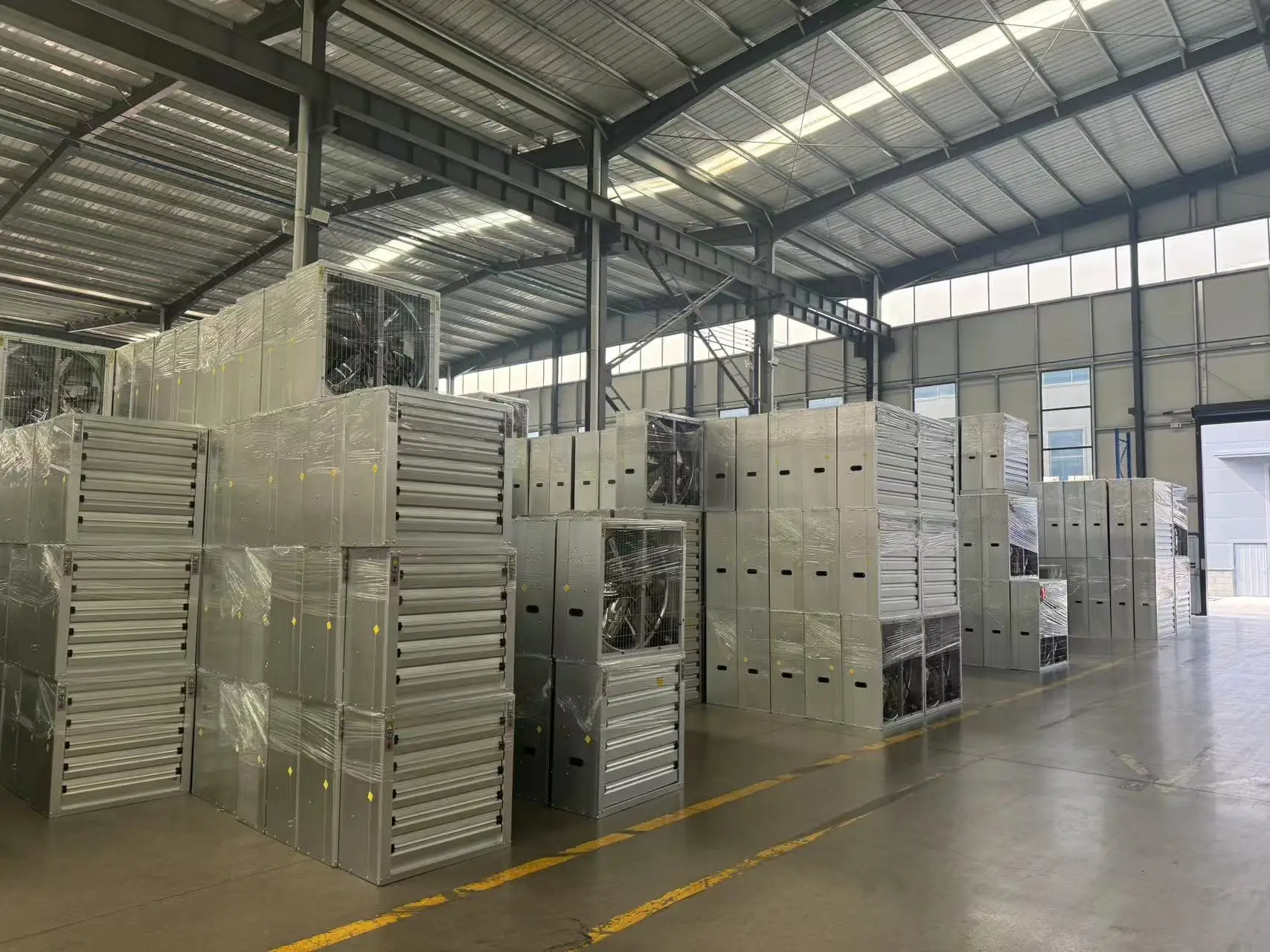 54インチ大型風量牛舎換気冷却ファン、可変サイズ、壁掛けボックス型