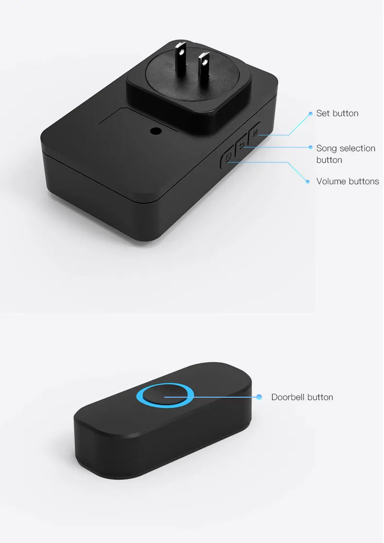 Kerui multifunctional smart ring door bell wifi home alarm wireless doorbell and button