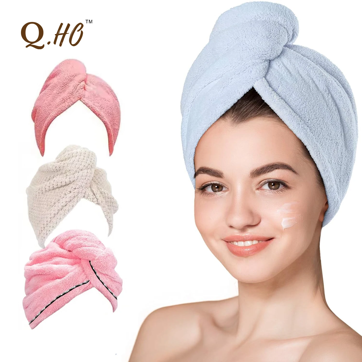 Magic Super Absorbent Microfiber Hair Towel Wrap Women Quick Dry Turban Wraps Hair Drying Towel 