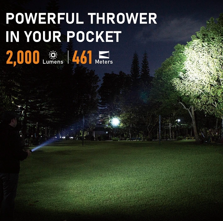 High Quality Mini 2000lm SST40 Powerful Torch Type C Rechargeable and Reverse Charging Long Throwing LED Flashlight
