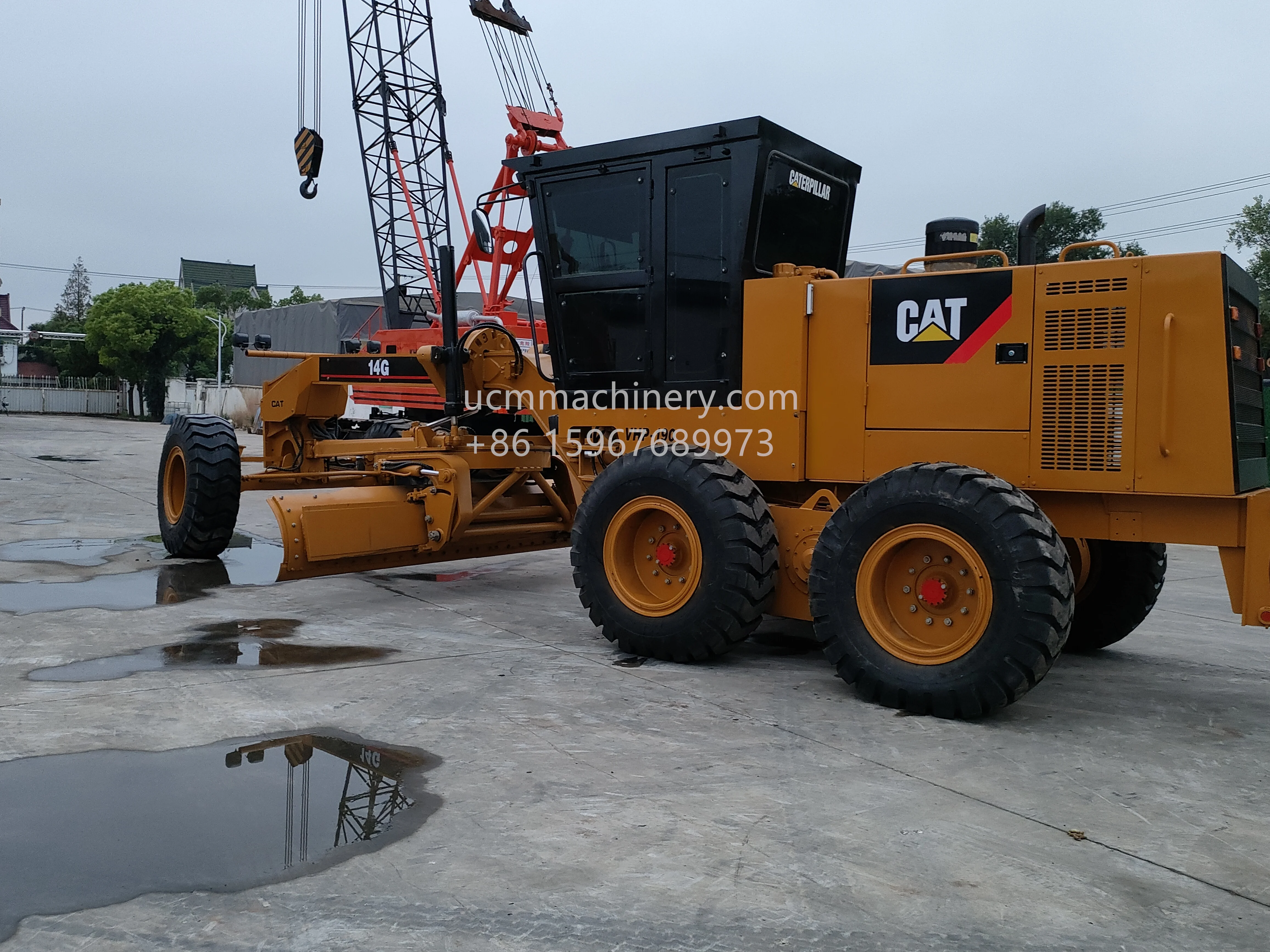 Used Construction Machinery Grader Caterpillar 14H 14G 14 14M Cat Motor Graders Japan for Sale Front Blade