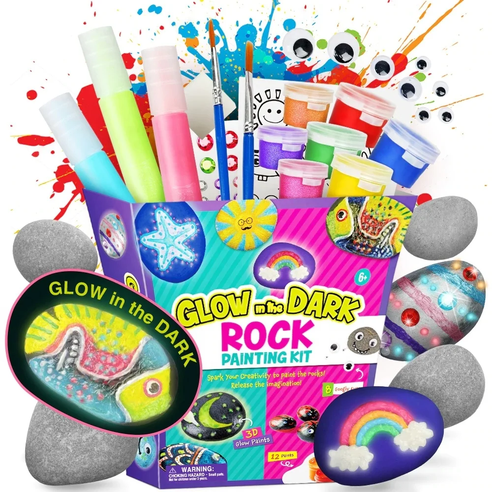 Creativity for Kids Glow in The Dark Rock Painting Kit