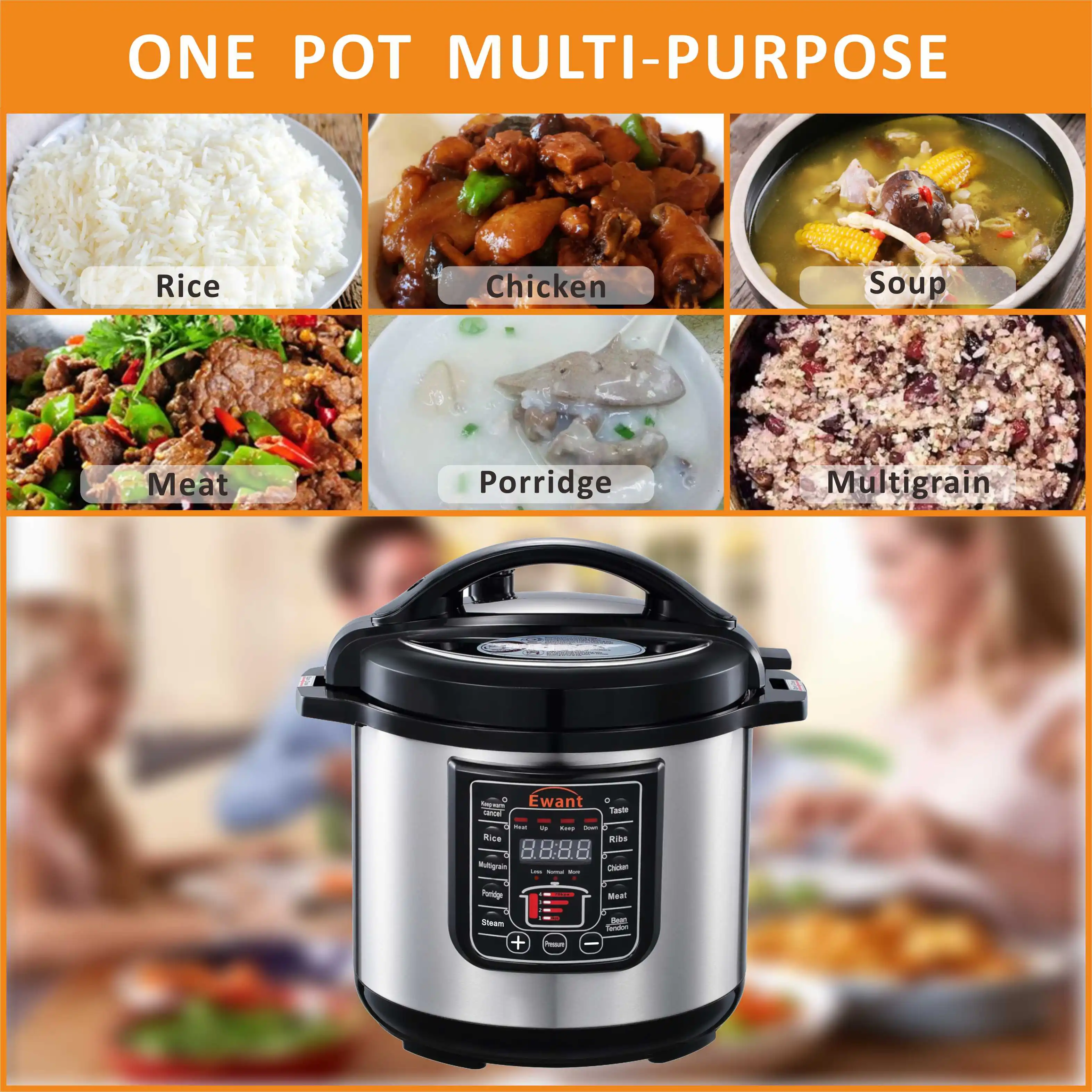 Electric Pressure Cooker 5L Large-Capacity Household Timing Rice Cooker  Multi-function Soup Porridge Cooking Pressure Cooker