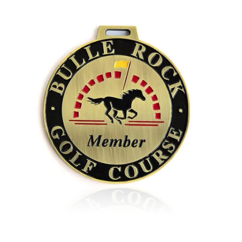 Factory Custom Metal Golf Course Club Bag Tag Golf Tournament Personalized Name Laser Engrave Tag Golf Bag Tag Custom