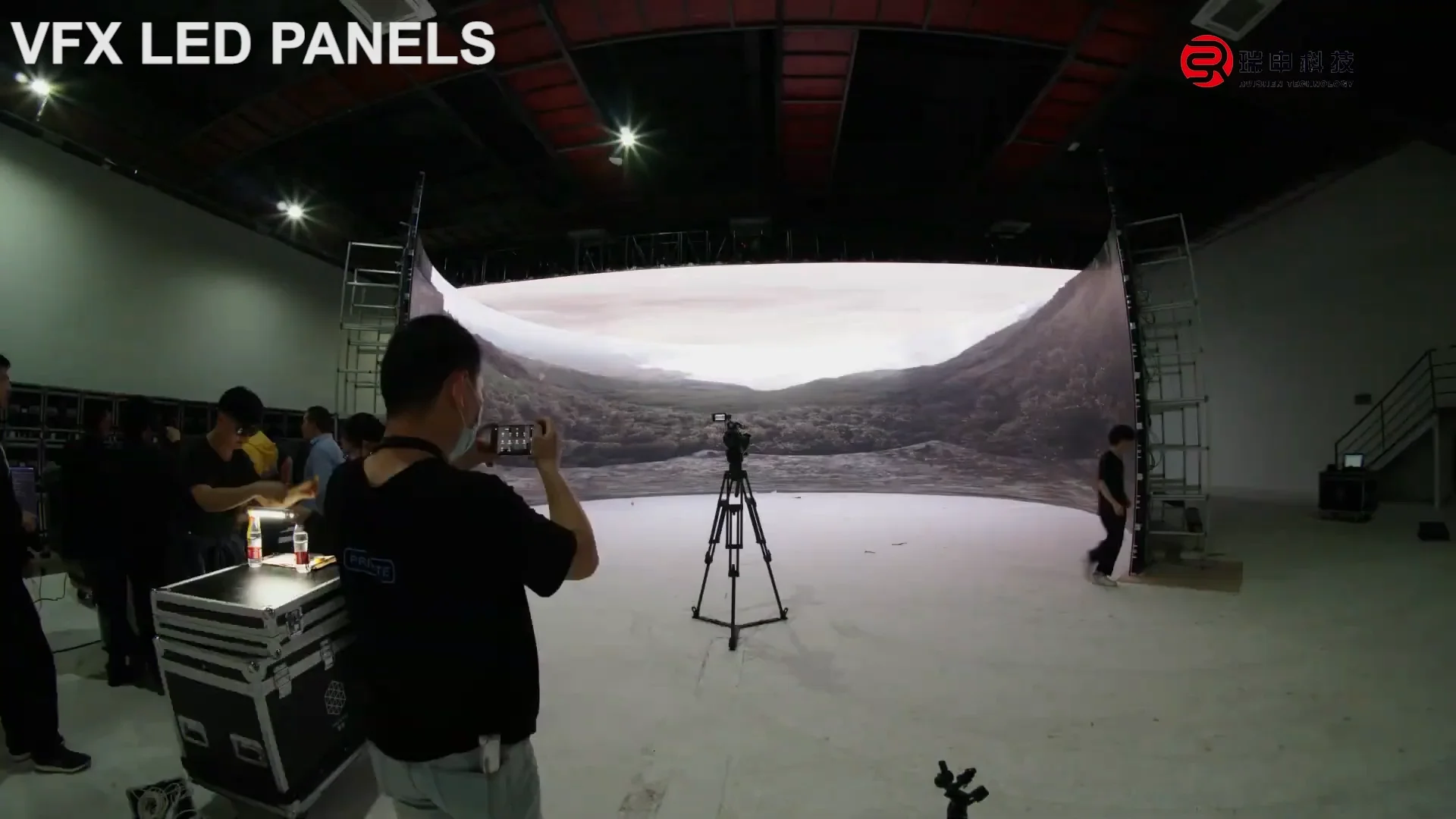 Vfx Virtual Production Led Wall Film Studio Filming Green Screen Video ...