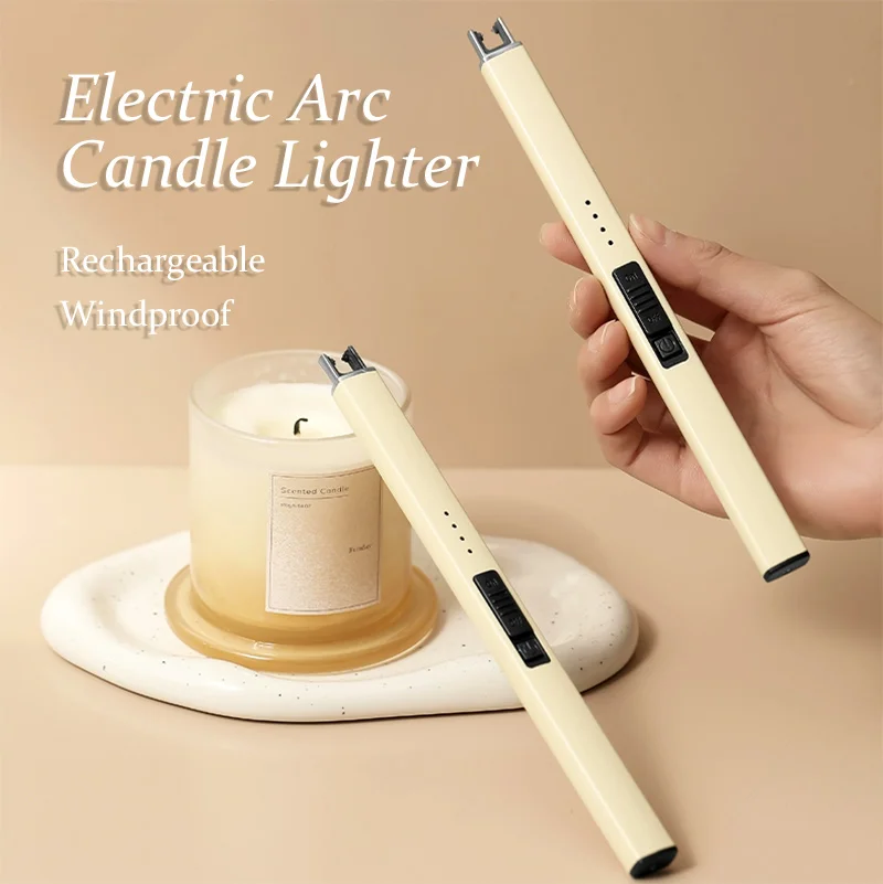 Hot Sale Rechargeable USB Electric Plasma Candle Lighter Metal BBQ Candle Lighter for Home Custom Logo and Refillable Feature