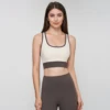 Light ivory + khaki brown