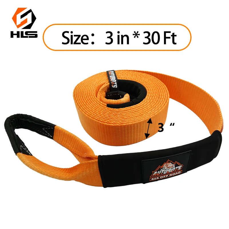 Cycle Handlebar Tie Down Straps Recovery Heavy Duty Car Tow Strap  Tow Cable Towing for Truck Snatch Recovery Strap