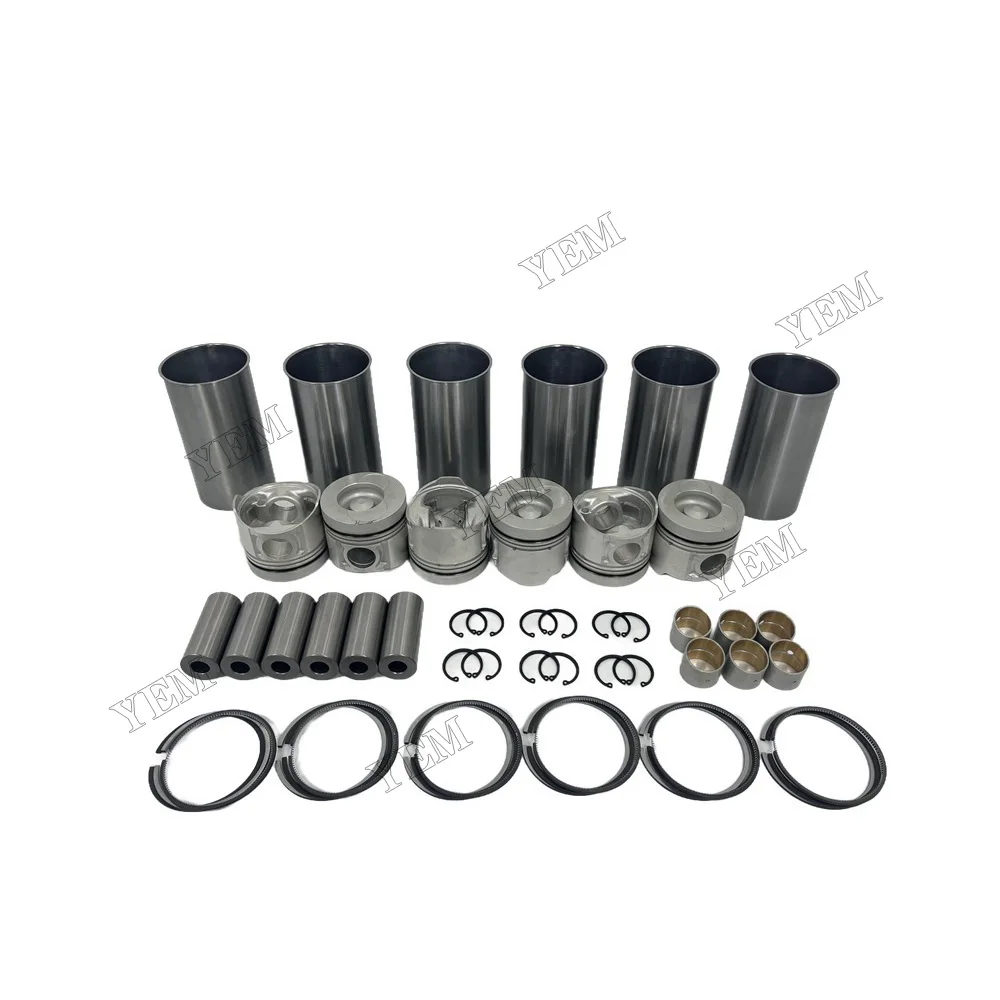 Cylinder Liner Kit Compatible for Isuzu 6BG1 Engine Parts High Quality 6