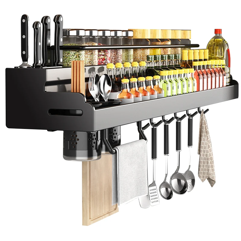 Stainless Steel Wall Mounted Kitchen Knife Fork Spoon Storage Holder ...