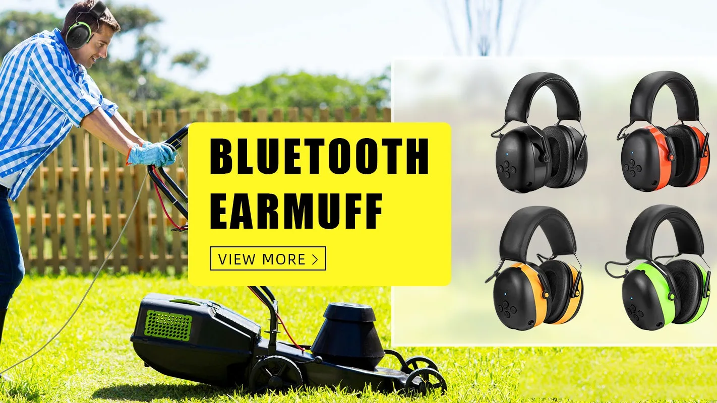 Lawn Mower Ear Muffs Hearing Protection Ear Muffs Antinoise Bluetooth