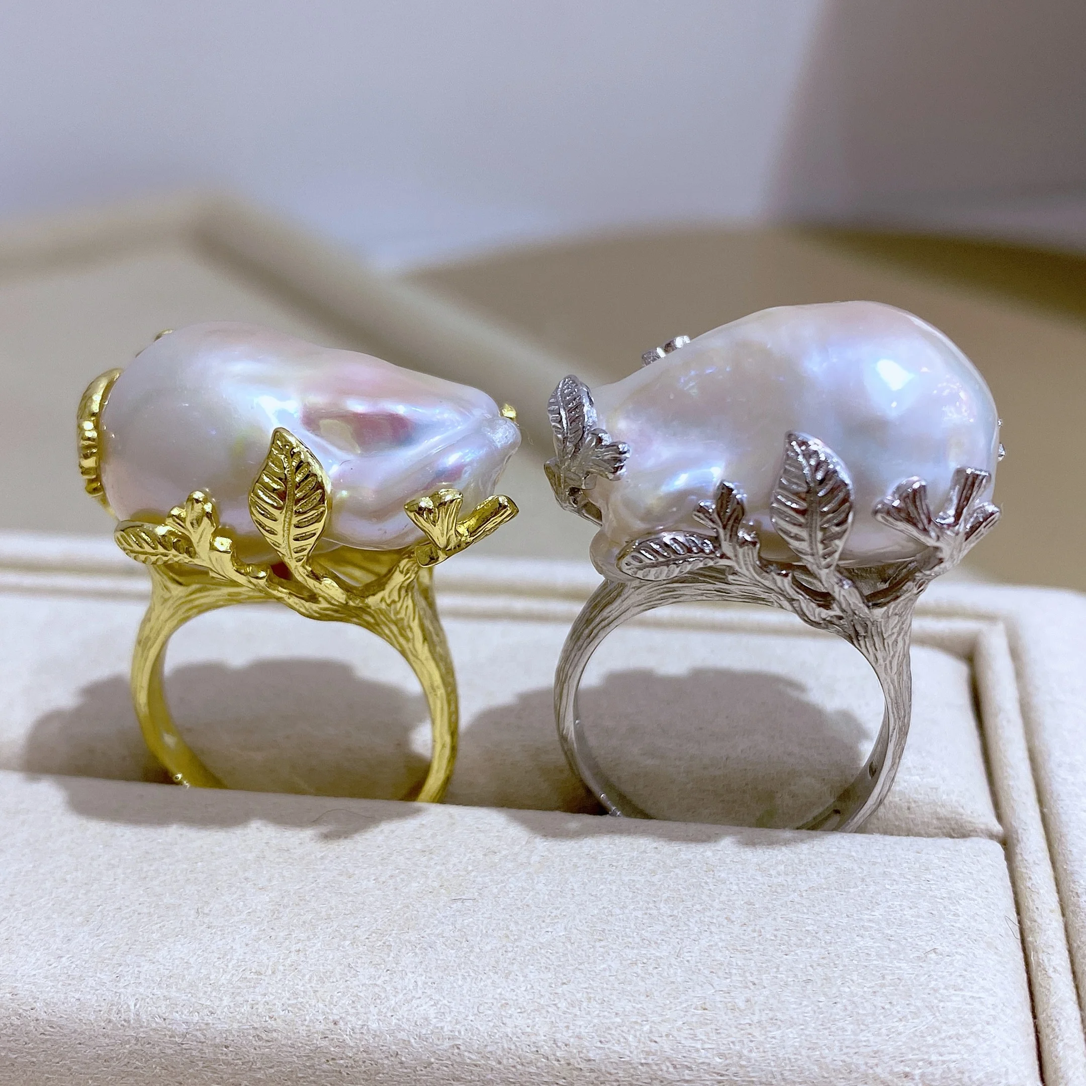 Shop Our Collection of Baroque Pearl Rings in 925 Sterling Silver