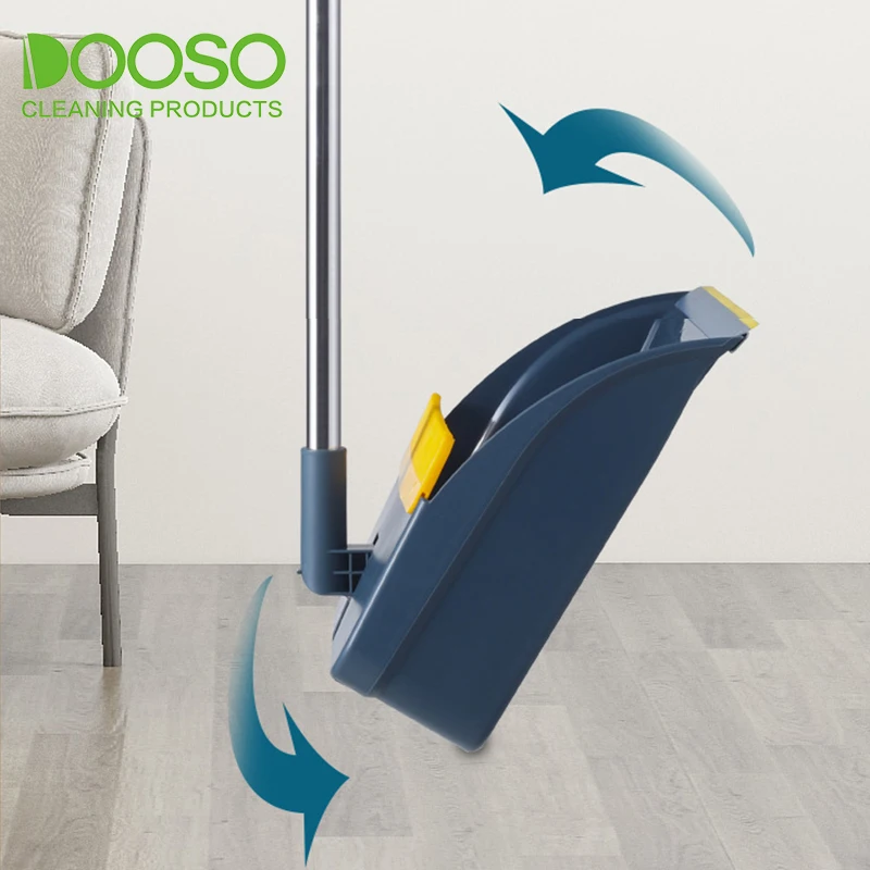 Office Broom And Upright Stand Dustpan Combo Set Long Handle Folding Rotatable Dust Broom Buy