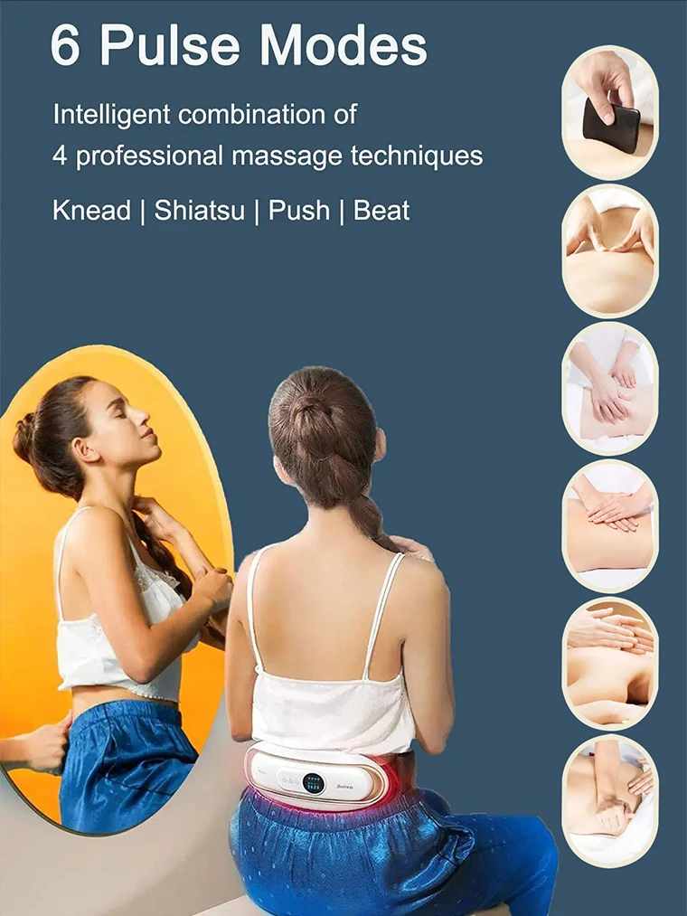 Lumbar Heating Ems Massage Uterus Waist Abdomen Vibrating Belly