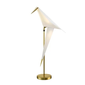 lamp restaurant home decor interior nordic bird shaped LED modern simplicity metal bird bedroom table lamp paper crane bird lamp