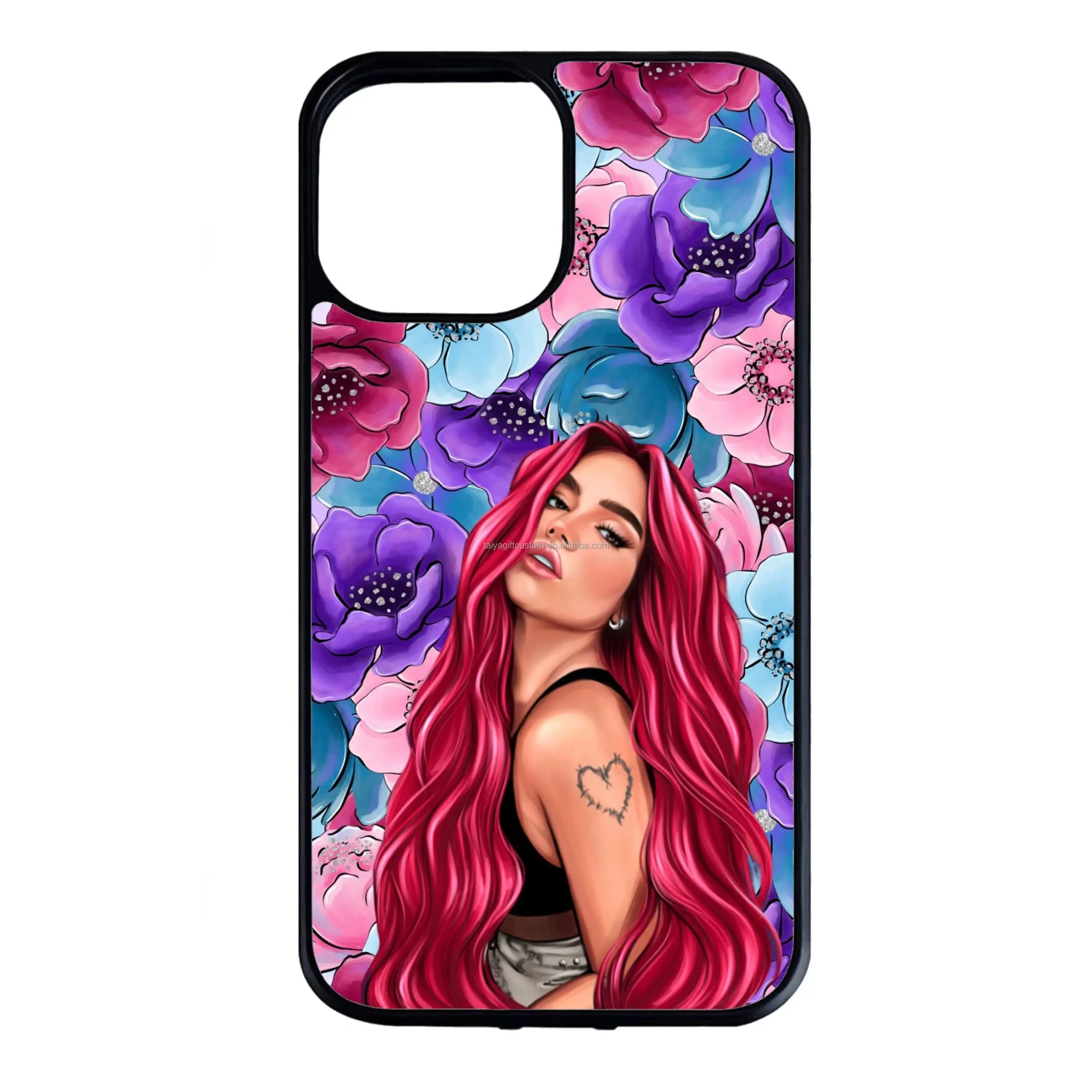 Karol G Red Hair La Bichota Phone Case Custom Logo Designer Popular Brands Phone For Iphone