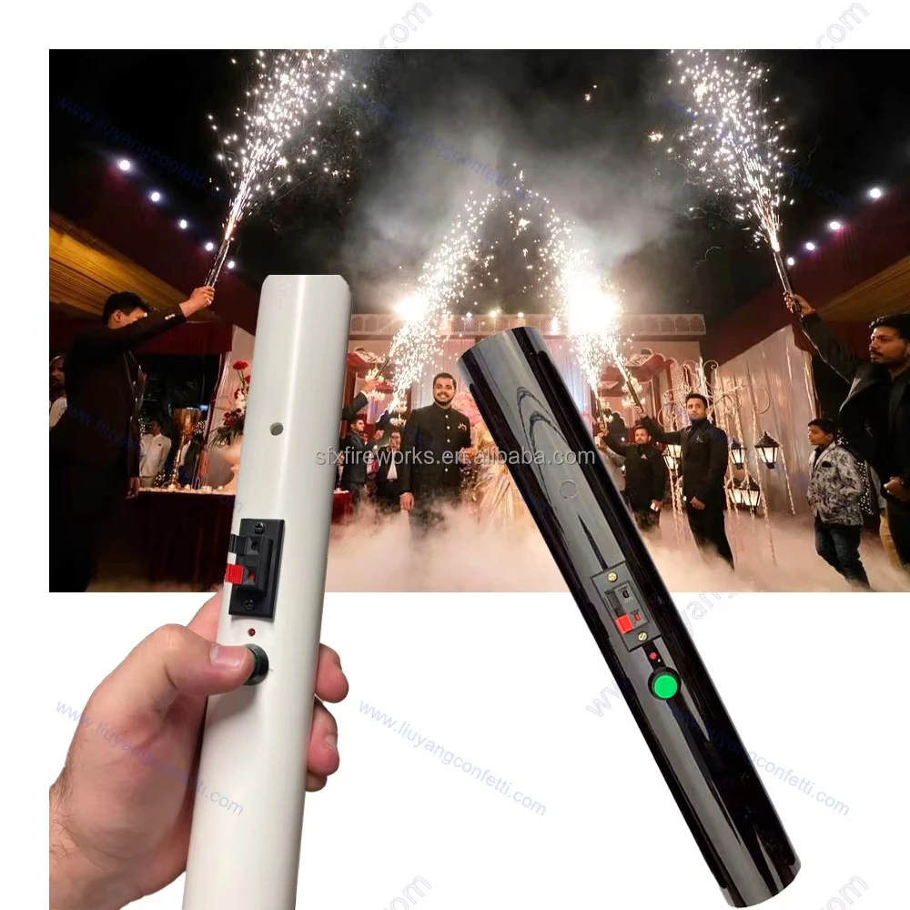Remote Control Indoor Stage Fireworks Machine Hand Gun Firing Cold Pyro Iron Spark Sparkler for India Shooter