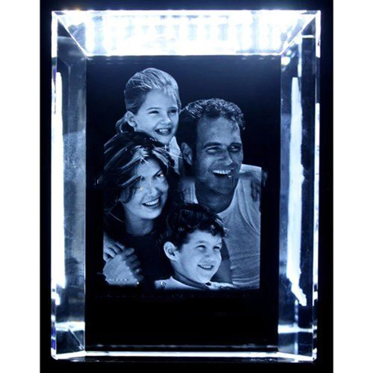 Home Decoration Family 2D Laser crystal ornament frame for home