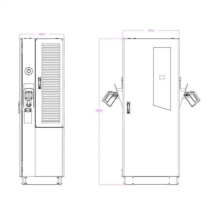 Dc Fast Ev Charging Station Power Bank Combo Earth Protection 120 Kw LCD Screen