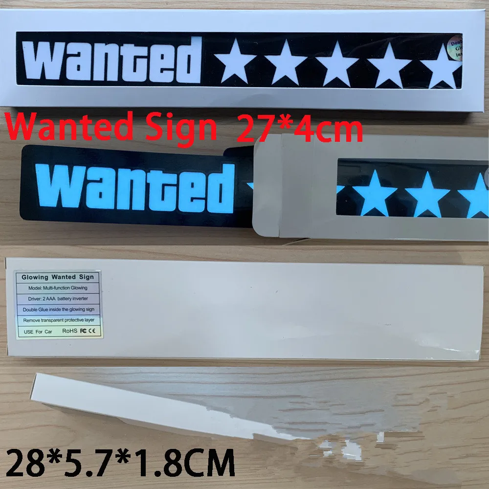 Wholesale Custom LOGO Display El Light up Led Car Window Stickers 5 ...