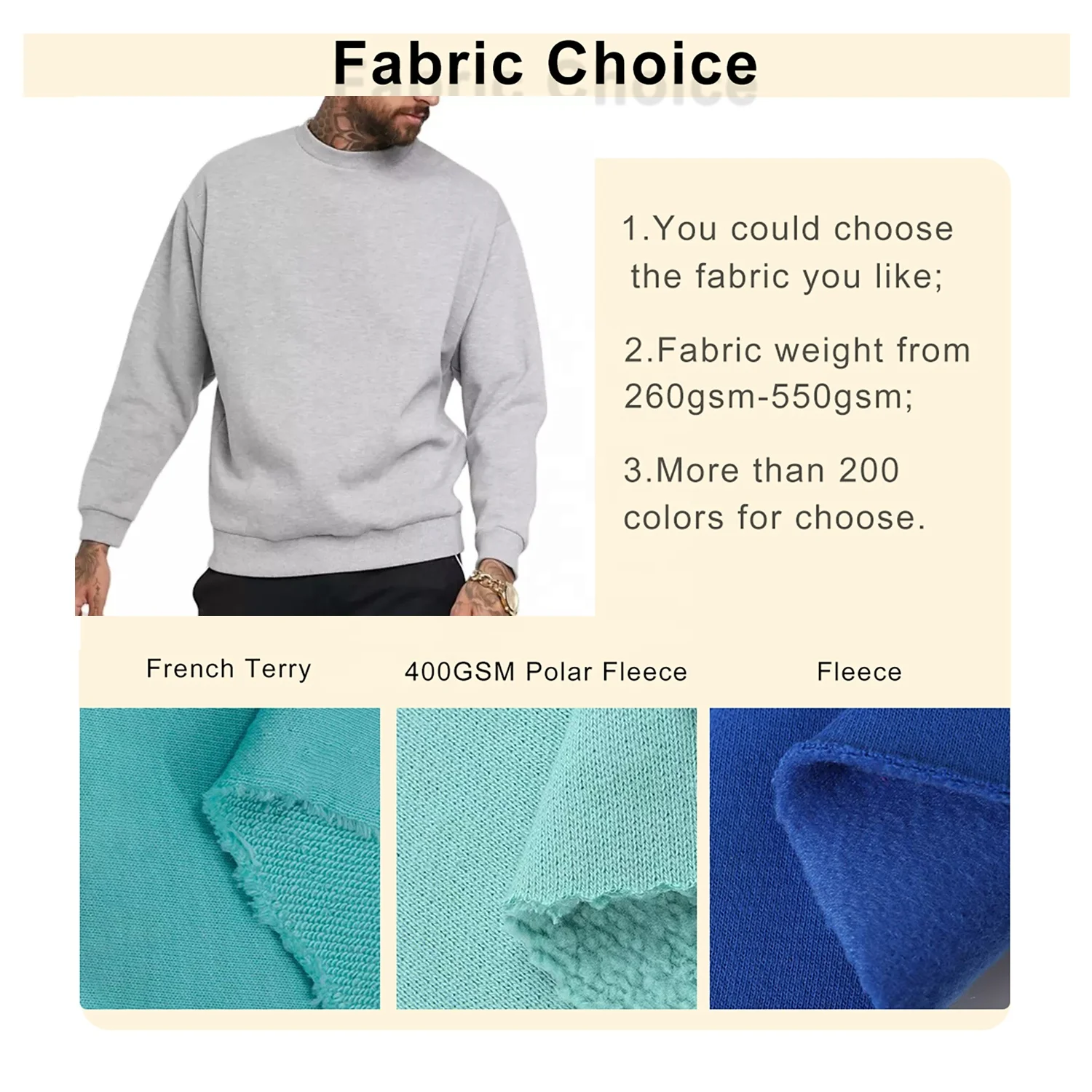 JL1121D Plain Sweatshirts Crew Neck Embroidery Sweatshirt Men’s Hoodies Sweatshirts Black Jumper for Men