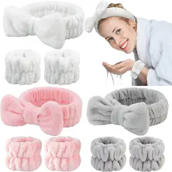 2023 Лидер продаж резинки для макияжа лица пушистые коралловые Флисовые женские эластичные повязки для лица для душа