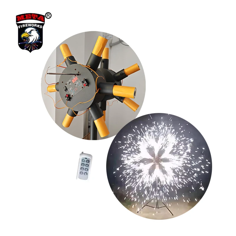 Cold Pyrotechnic Indoor Fountain Wheels Windmill Spinning Fireworks Firing System for Big Wedding Stage Party