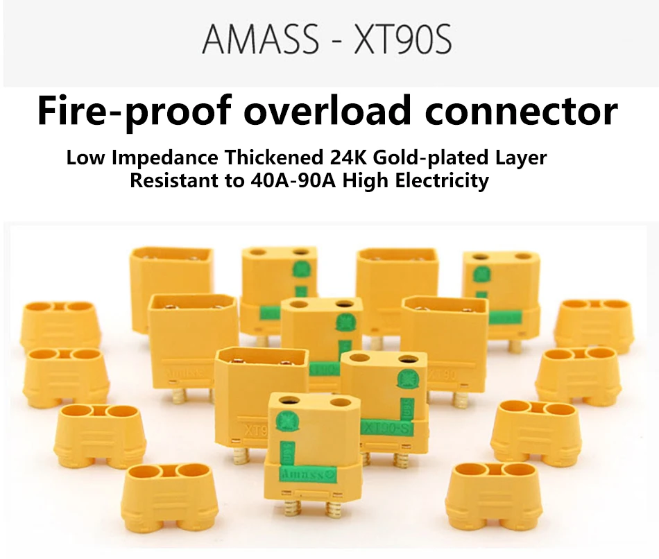 Amass Anti Spark XT90s XT90 XT60 XT30 MR30 XT120 Con Deans T Plug Male/Female Bullet RC Lipo Battery Banana Connector插图31