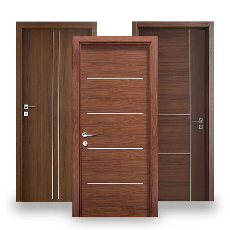 Latest interior timber wood door designs home hotel indoor room single ...