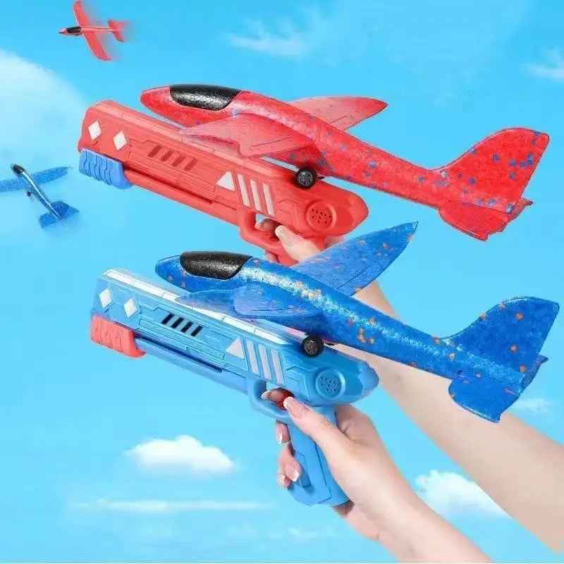 Explosive Foam Ejector Plastic Plane Gun 5.5cm Outdoor Toy for Ages 8-13 Years Unisex