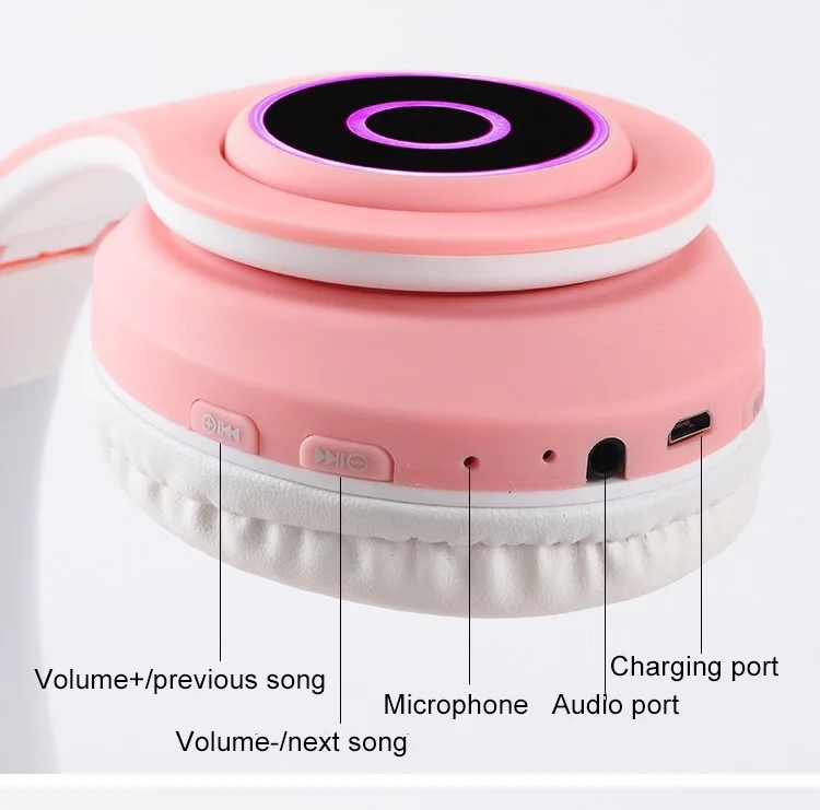 Dropshipping Products 2021 New Gaming Waterproof Sport Stereo Computer Phone Music Children Cute Cat Ears Headset Wireless Headphones - ANKUX.COM
