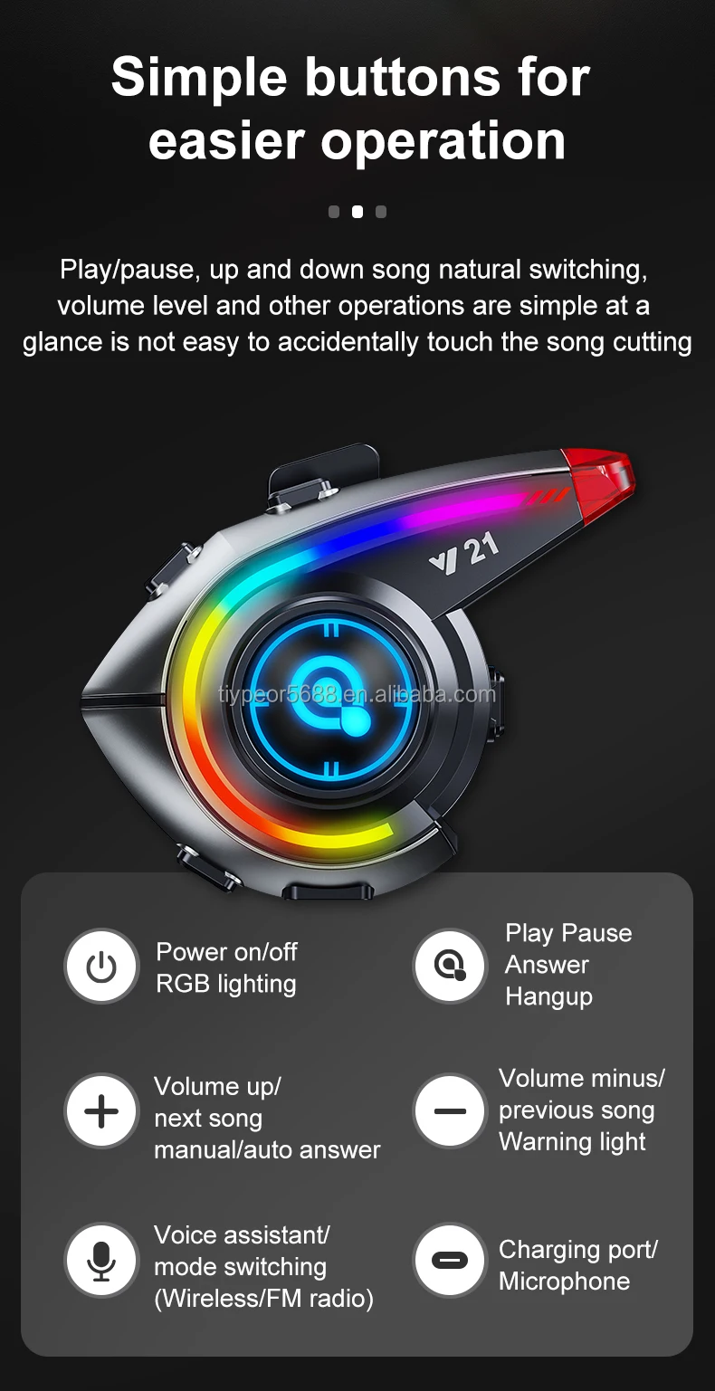 product tiypeor noise cancelling bicycle headphone for motorcycle helmet communication systems bluetooth helmet headset-10