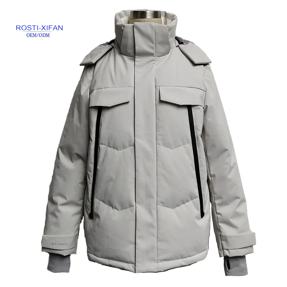 grey duck down jacket
