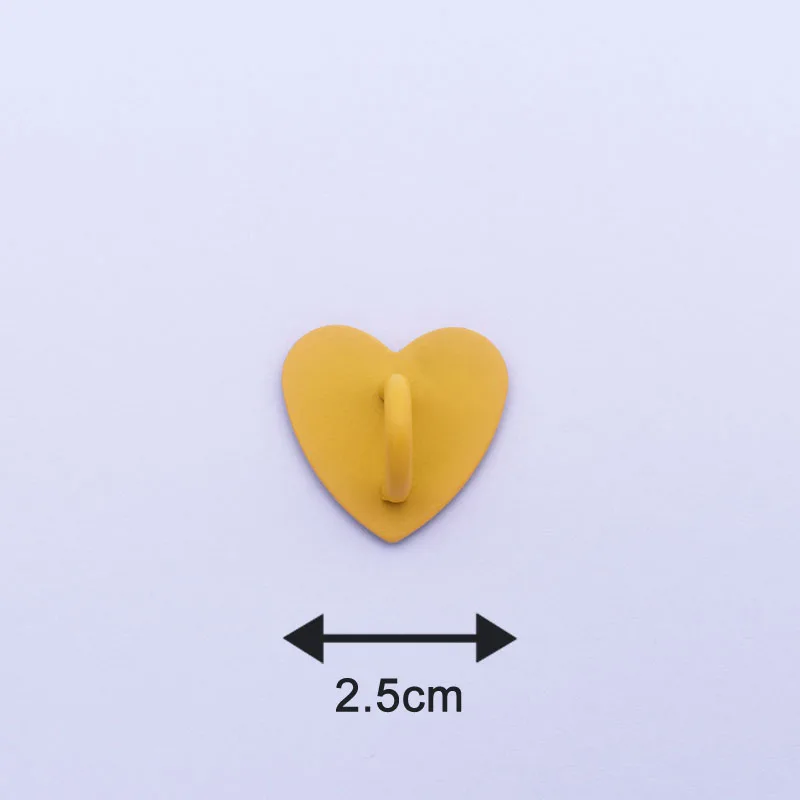 Teaaha Set di 6 ganci adesivi a forma di cuore, in acciaio inox, rosa, per porta, corridoio, bagno, cucina, ufficio, ganci decorativi (rosa