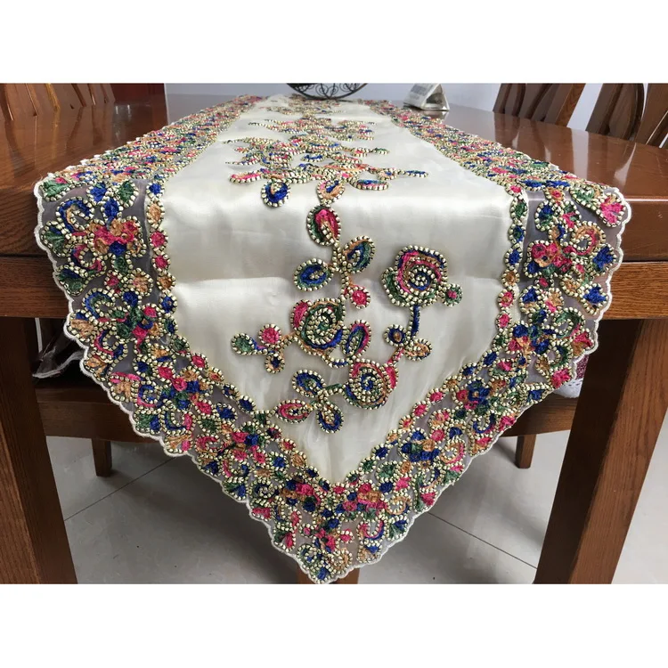 Оптовая продажа с фабрики прямоугольная скатерть вышивкой свадебные кружевные