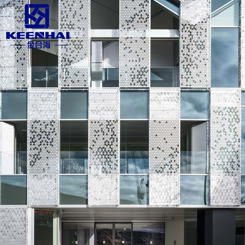 Customized Exterior Colored Aluminum Cladding Facade Panels Laser Cut Metal Hotel Decoration Durable Steel Material Outdoor Use