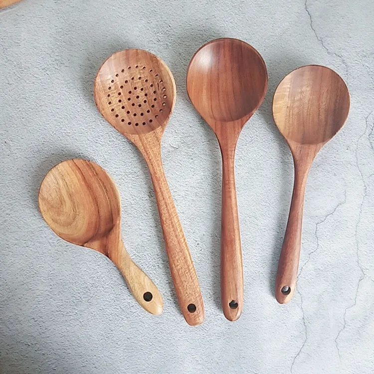 Wooden Kitchen Utensils Set Nonstick Pan Gift Wooden Spoons For