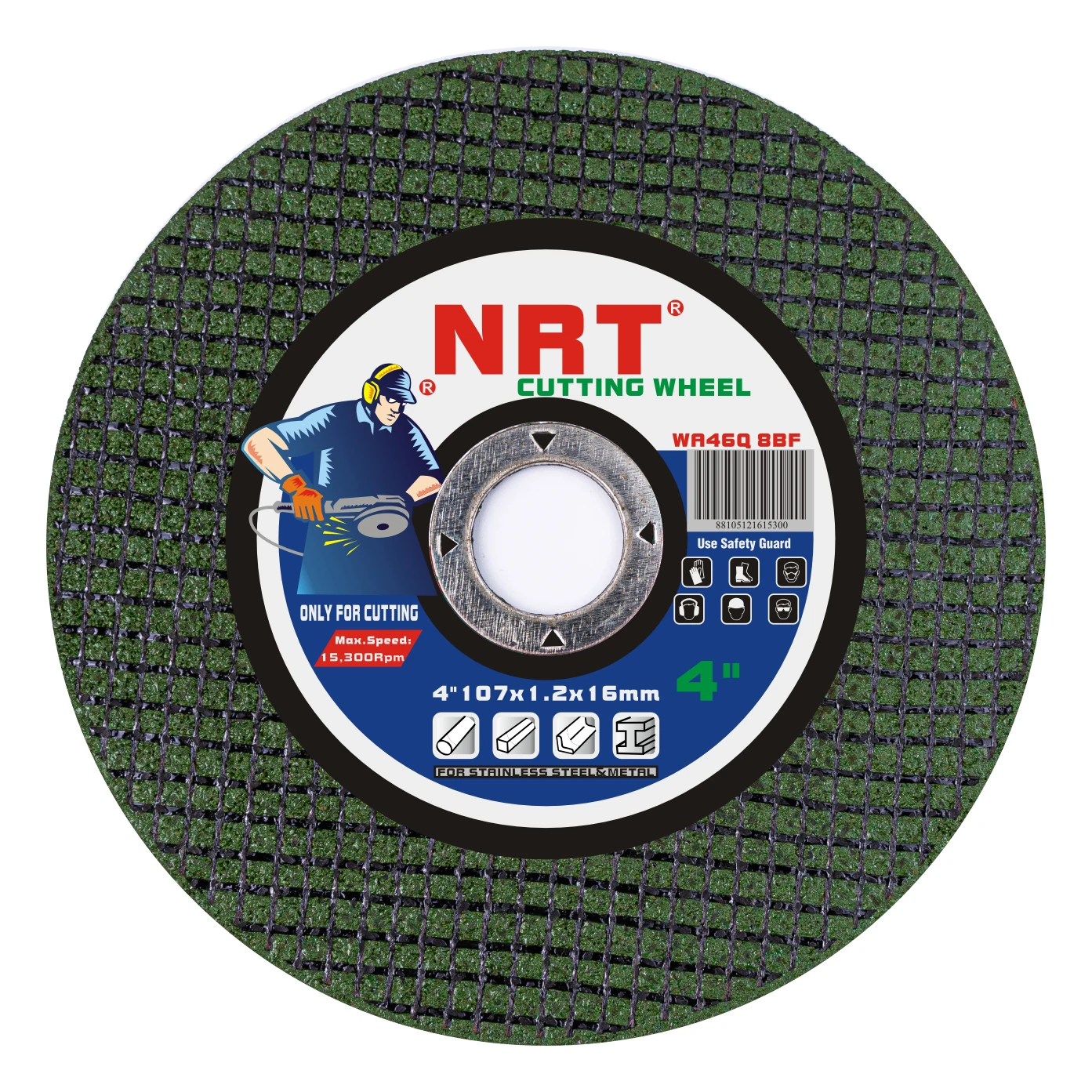 Nrt 305x2.8x25.4mm 12 Inch Green Abrasive Mesh Disc Abrasve Stainless ...