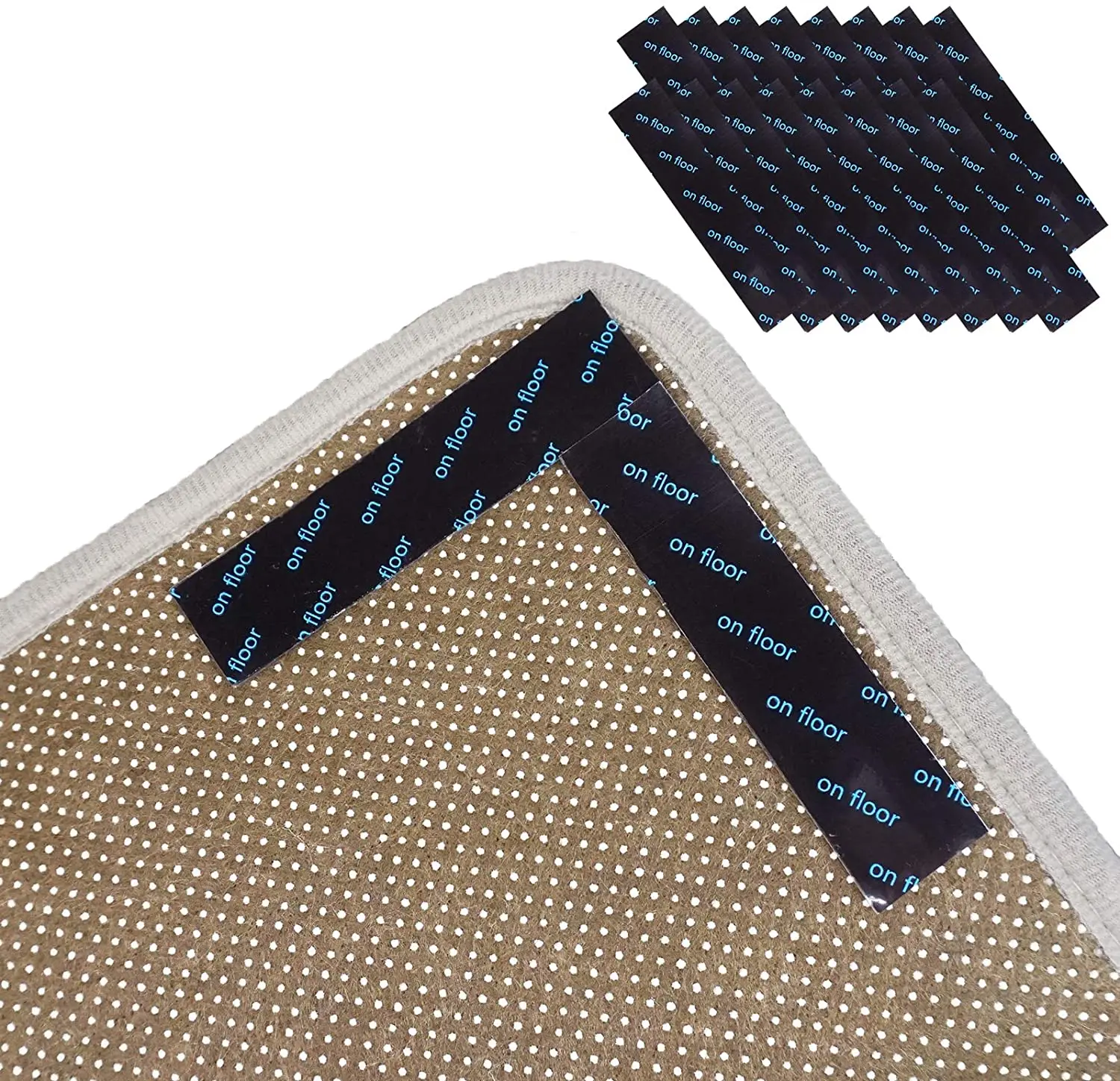  12PCS Non Slip Rug Grippers, Rug Pads Grippers, Rug Tape Anti  Slip Carpet Pads Rug Corner Gripper for Hardwood Floors/Tile/Mats/Keep Area  Rugs Flat and Easily Peel Off (Black) : Home 