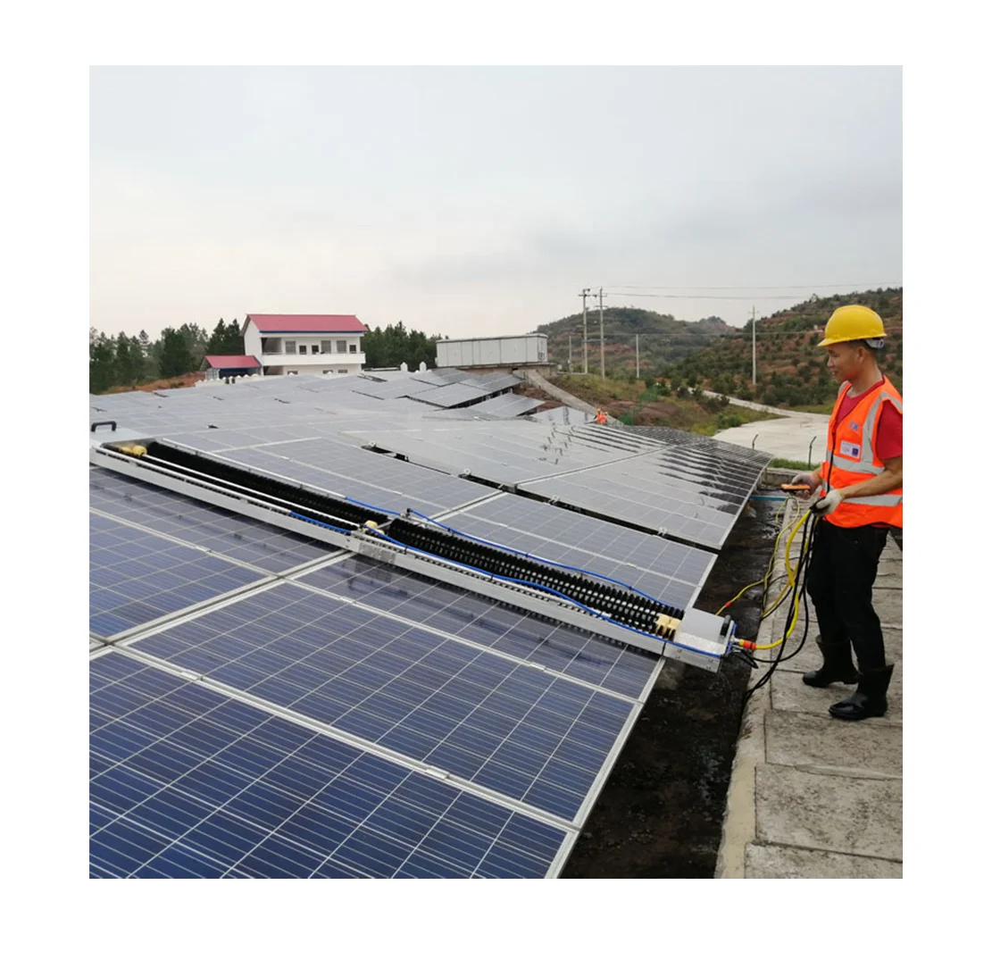 Solar Panel Water Dry Washing PV Module Clean Machine Automatic Solar Panel Cleaning Robot for Solar Energy System