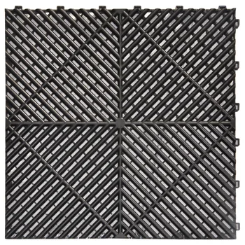 400*400*18mm anti slip pp interlocking garage floor tiles/removable plastic interlocking floor mats for car wash
