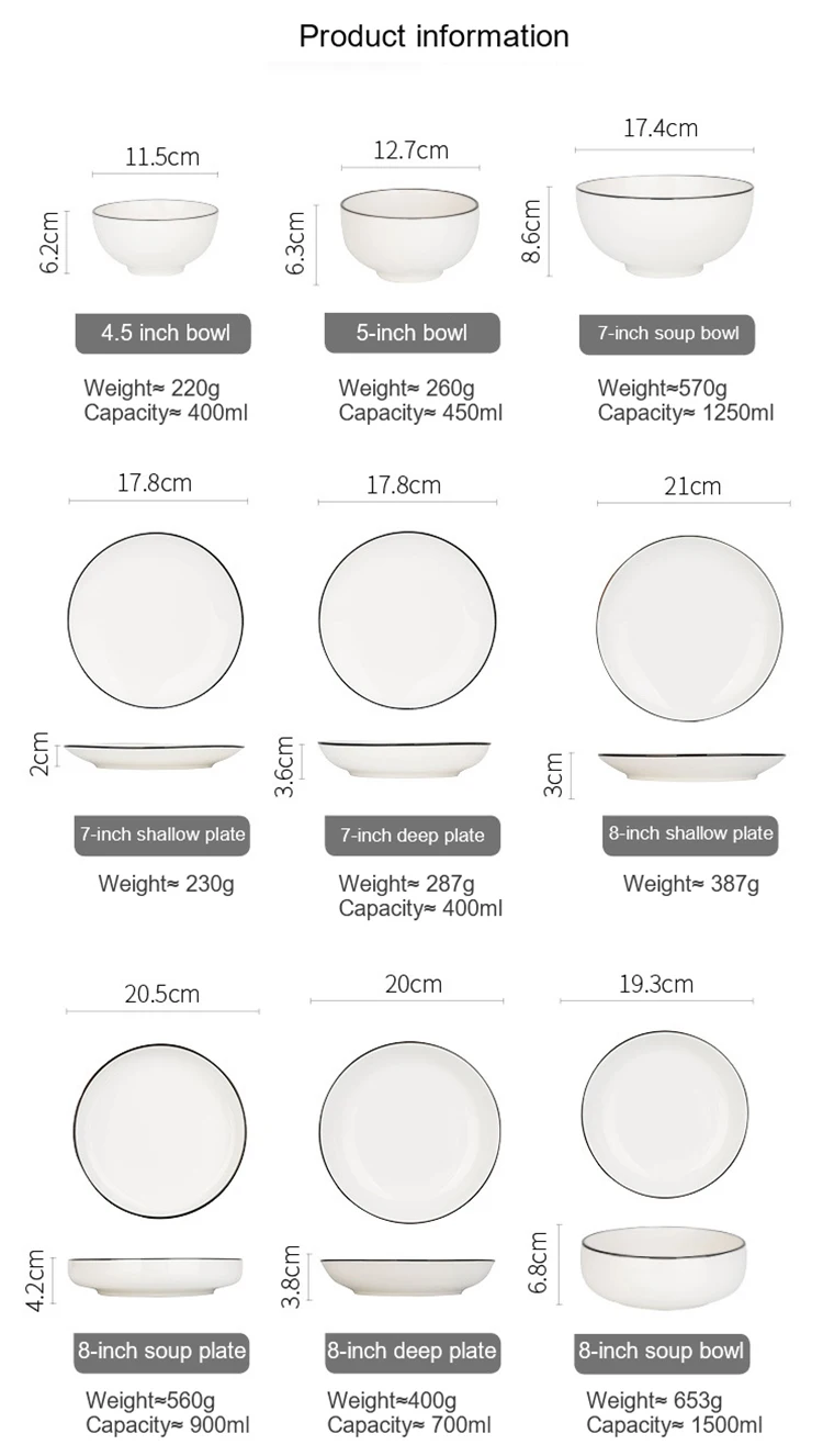 Modern Hotel Porcelain Dinner Plates Wedding Fine White Dinner Set ...