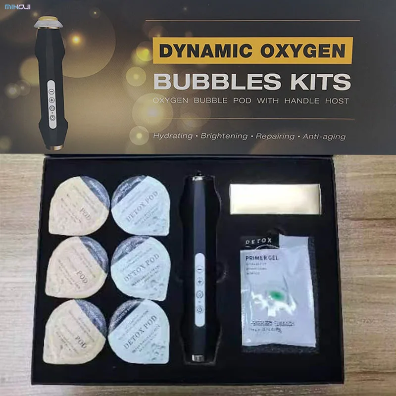 Mini Oxygen Co2 Bubble Pen Oxygenation Capsules Pods Rechargeable Oxygen Bubble Pen Skin Tightening Facial Machine